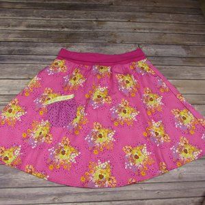 Loves Me Not Rockabilly Floral Skirt L Contrast